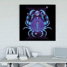 Καρκίνος Neon σε καμβά με τελάρο