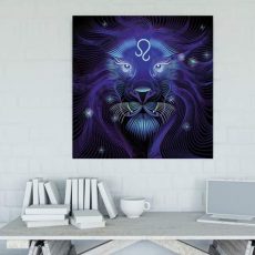 Λέων Neon σε καμβά με τελάρο