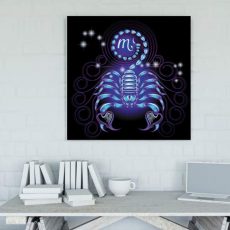 Σκορπιός Neon σε καμβά με τελάρο