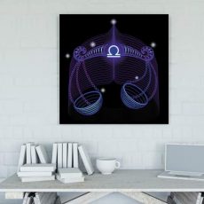 Ζυγός Neon σε καμβά με τελάρο