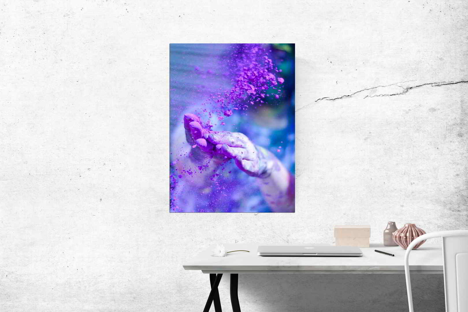 Πίνακας σε καμβά Χέρια Γεμάτα Χρώμα