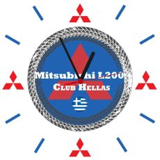 Τετράγωνο ρολόι τοίχου Mitsubishi L200 club Hellas