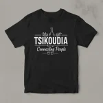 Μαύρο μπλουζάκι για τσικουδιά με σχέδιο Tsikoudia Connecting People