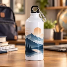 Αλουμινένιο παγούρι 600 ml Γυμνασίου και Λυκείου με σχέδιο τοπίου