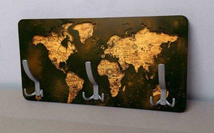 Κρεμάστρα Τοίχου Παγκόσμιος Χάρτης