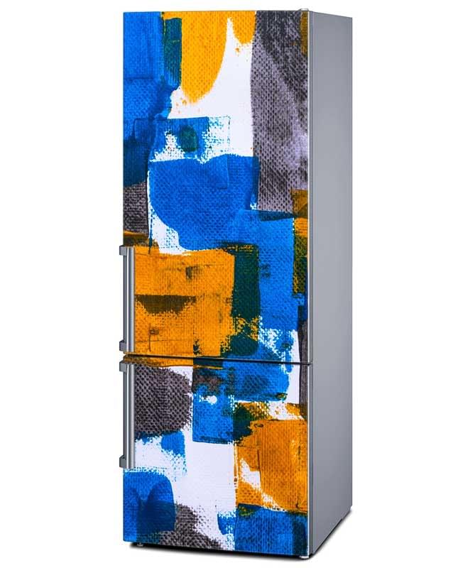 Αυτοκόλλητο Ψυγείου Αφηρημένο Μπλε