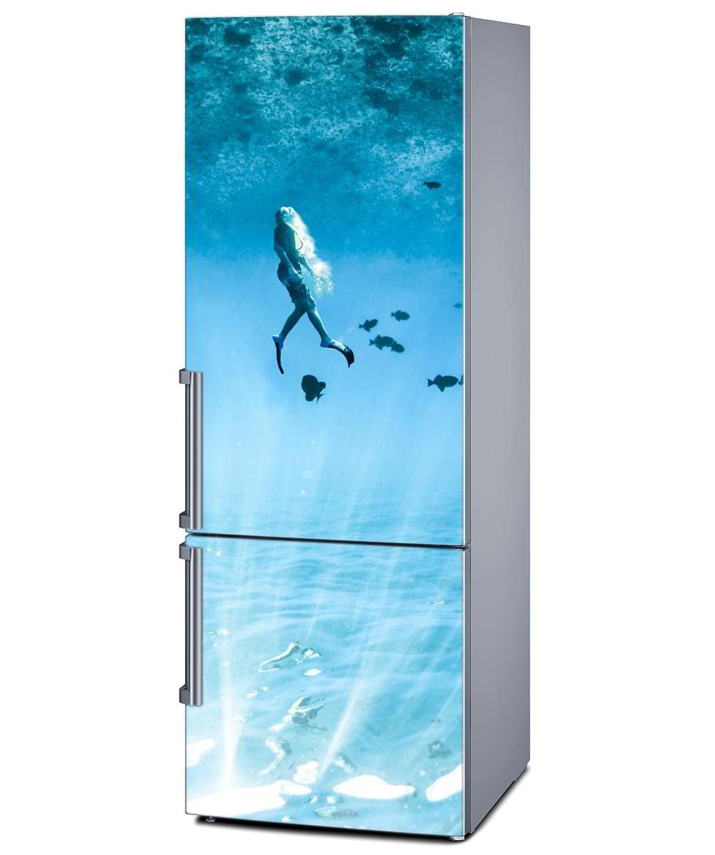 aperanto_galazio_kopela Αυτοκόλλητο Ψυγείου Γαλάζιος Ωκεανός