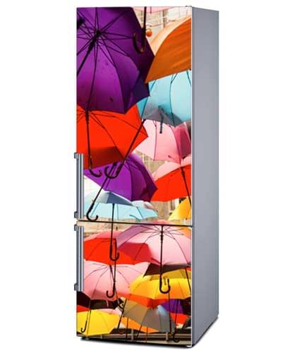 polyxromes_ompreles Αυτοκόλλητο Ψυγείου Πολύχρωμες Ομπρέλες