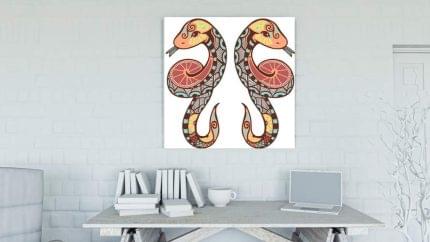 Δίδυμοι σε καμβά με τελάρο