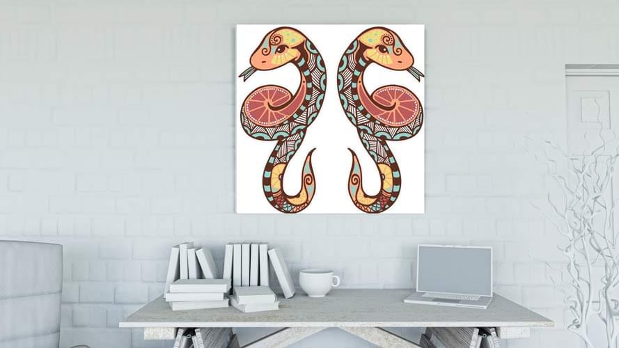 Δίδυμοι σε καμβά με τελάρο