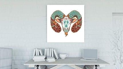 Κριός σε καμβά με τελάρο