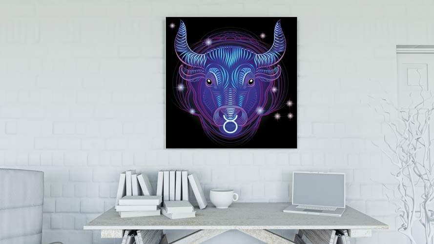 Ζώδιο σε καμβά με τελάρο - Δύο σχέδια τρεις διαστάσεις