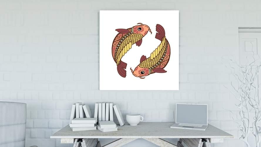 Ιχθείς σε καμβά με τελάρο