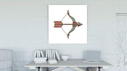 Τοξότης σε καμβά με τελάρο
