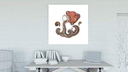 Υδροχόος σε καμβά με τελάρο