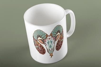 krios Κούπα με ζώδιο Κριός