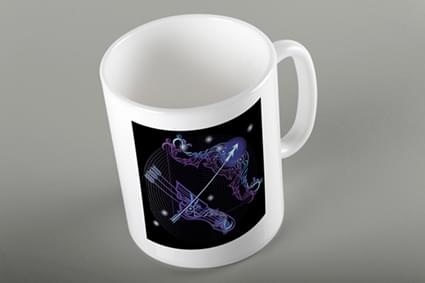 Κούπα με ζώδιο Τοξότης Νέον