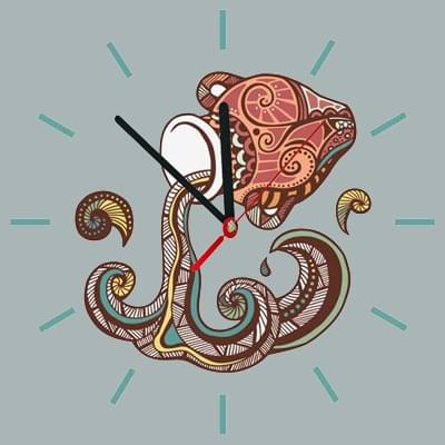 roloi_toixoy_zodio_ydrochoos Ρολόι τοίχου τετράγωνο με ζώδιο Υδροχόος