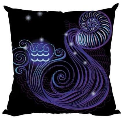 Διακοσμητικό μαξιλάρι ζώδιο Υδροχόος Νέον