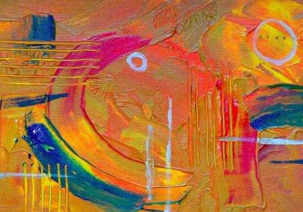 Πίνακας σε καμβά Αφηρημένο Πορτοκαλί