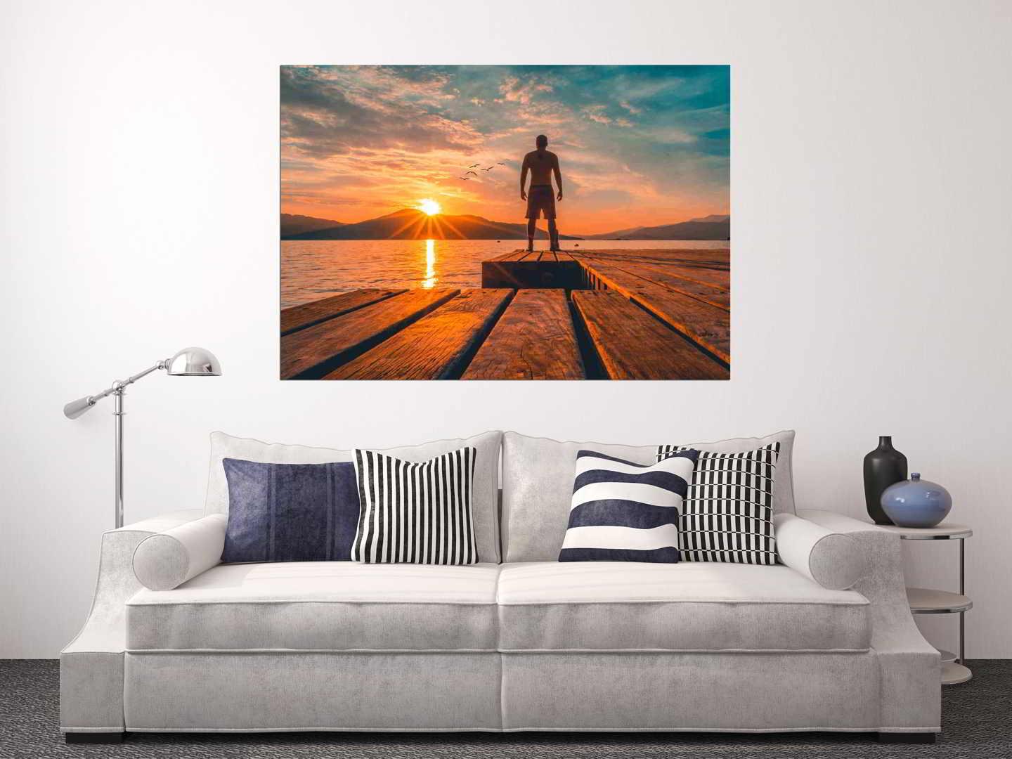 Πίνακας σε καμβά Αγναντεύοντας το Ηλιοβασίλεμα