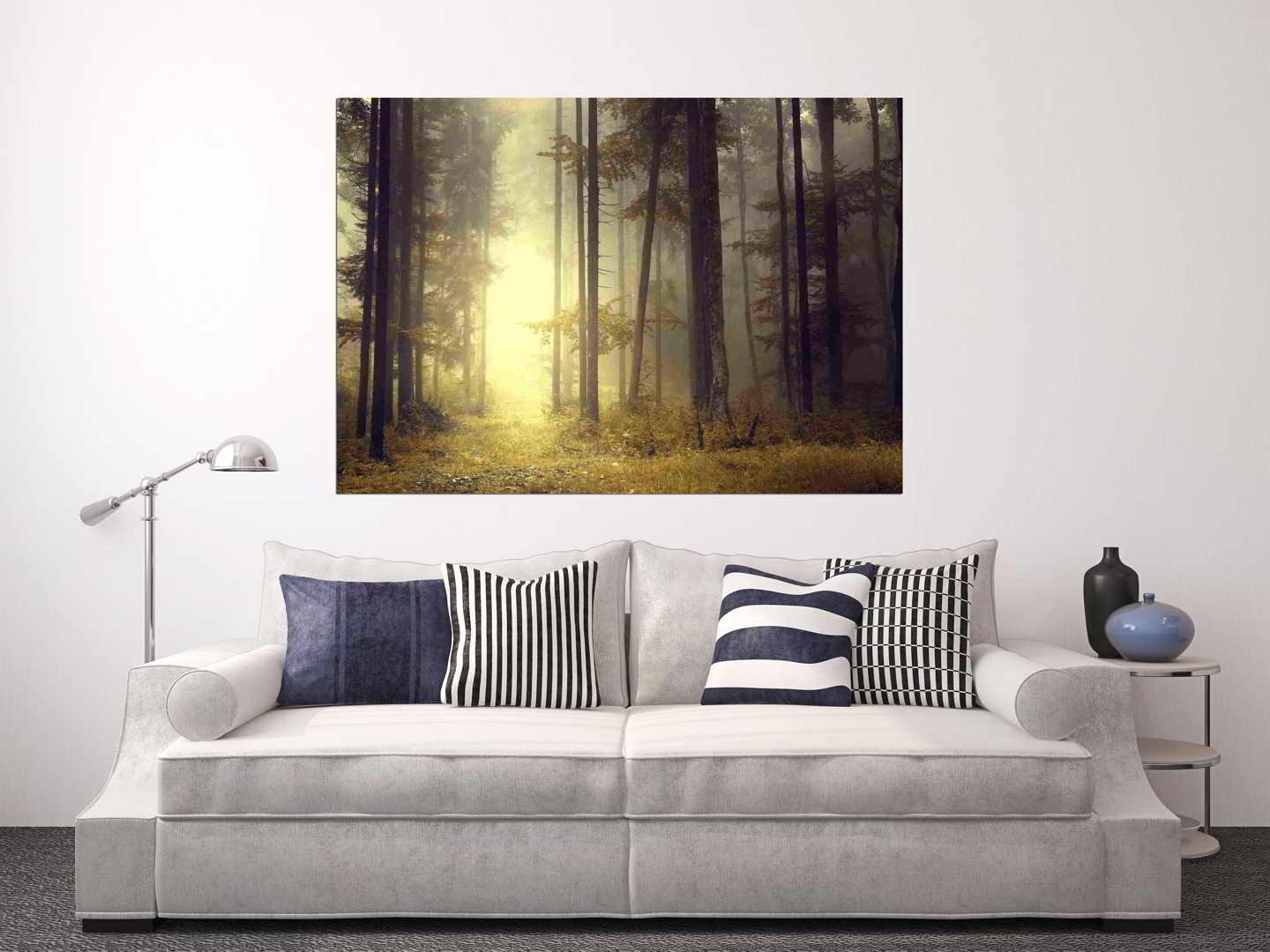 Πίνακας σε καμβά Δάσος με Ομίχλη