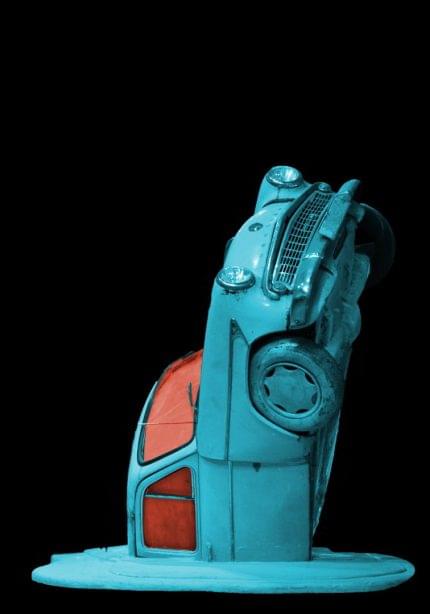 Πίνακας σε καμβά Γαλάζιο Αυτοκίνητο