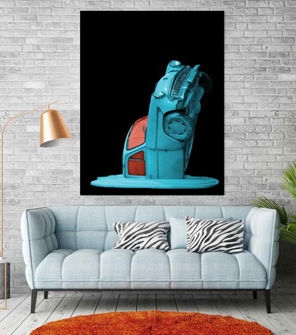 Πίνακας σε καμβά Γαλάζιο Αυτοκίνητο