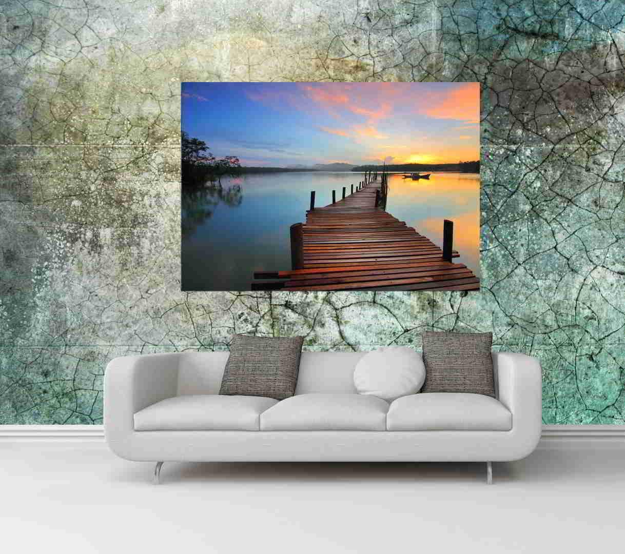 Πίνακας σε καμβά Ηλιοβασίλεμα στη Σκάλα