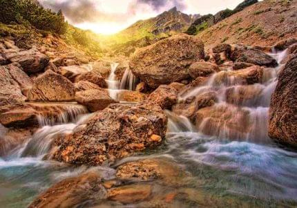 Πίνακας σε καμβά Καταρράκτης στα Βράχια