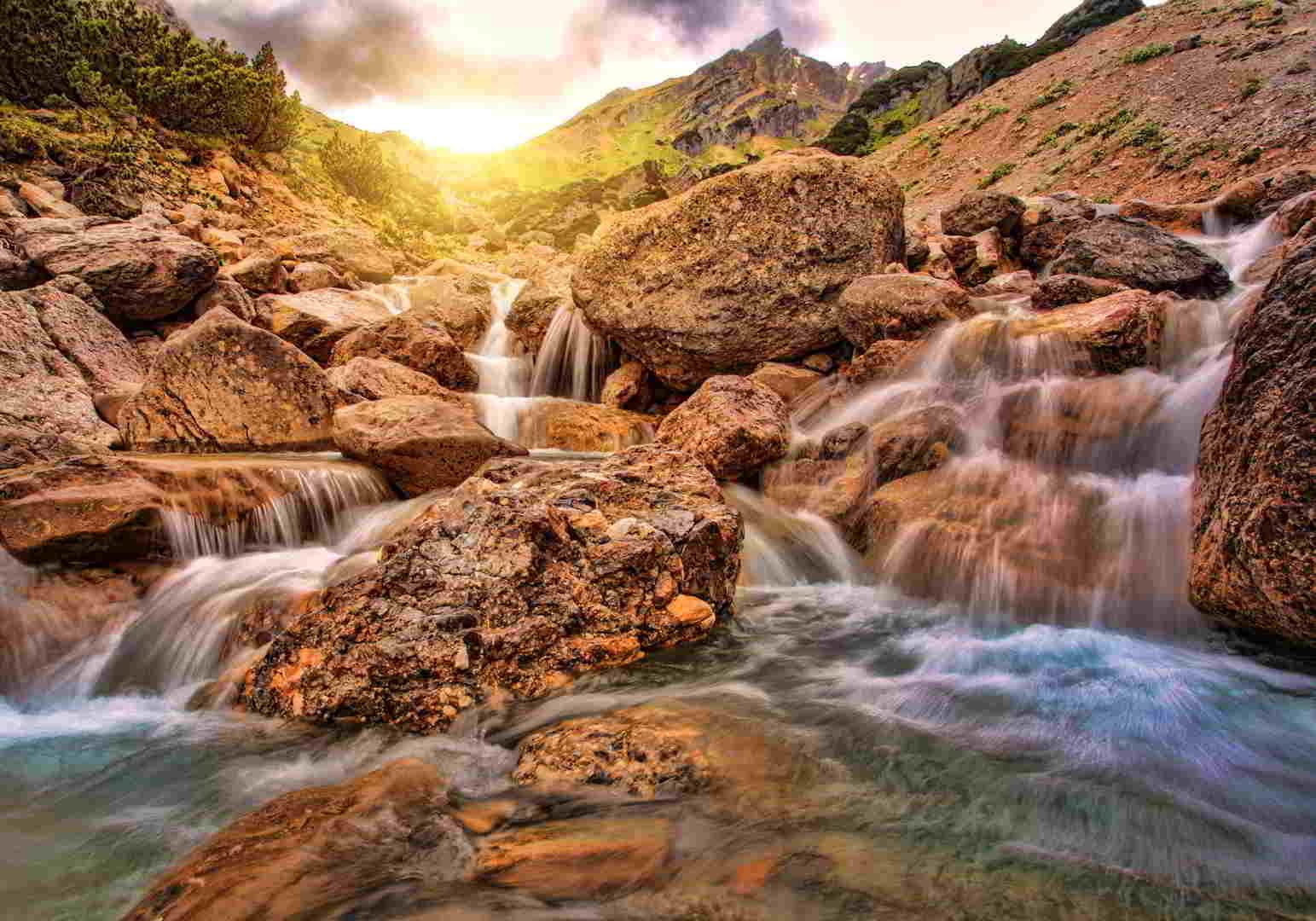 Πίνακας σε καμβά Καταρράκτης στα Βράχια
