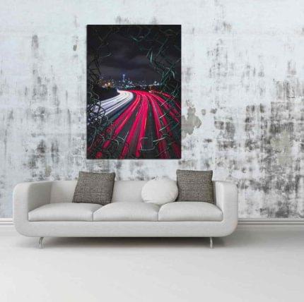 Πίνακας σε καμβά Νυχτερινός Δρόμος
