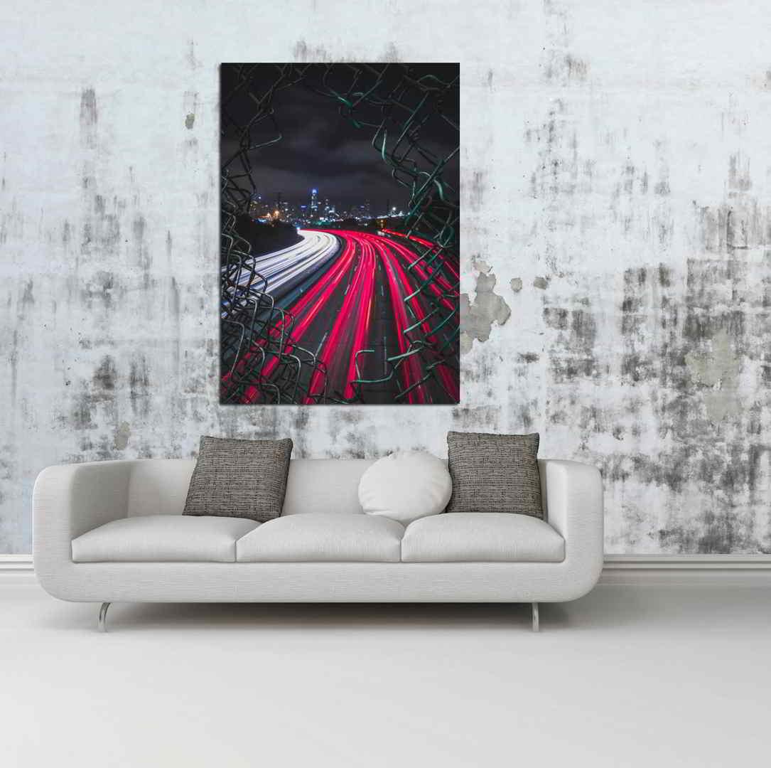 Πίνακας σε καμβά Νυχτερινός Δρόμος
