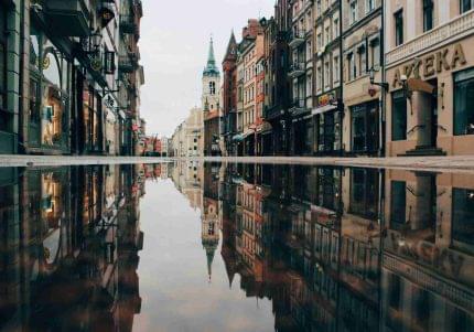 Πίνακας σε καμβά Πόλη μετά από Βροχή