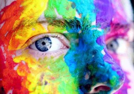 Πίνακας σε καμβά Πολύχρωμο Πρόσωπο