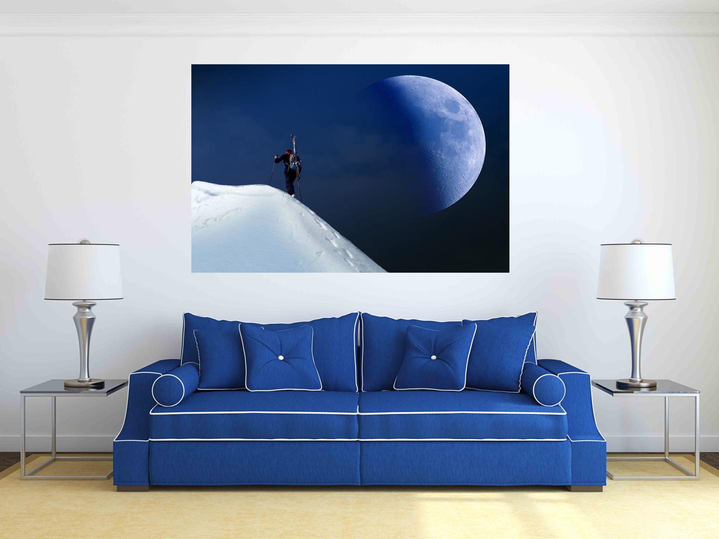Πίνακας σε καμβά πορεία στο φεγγάρι