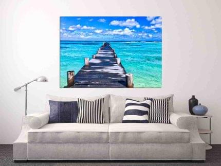 Πίνακας σε καμβά Σκάλα στο Γαλάζιο