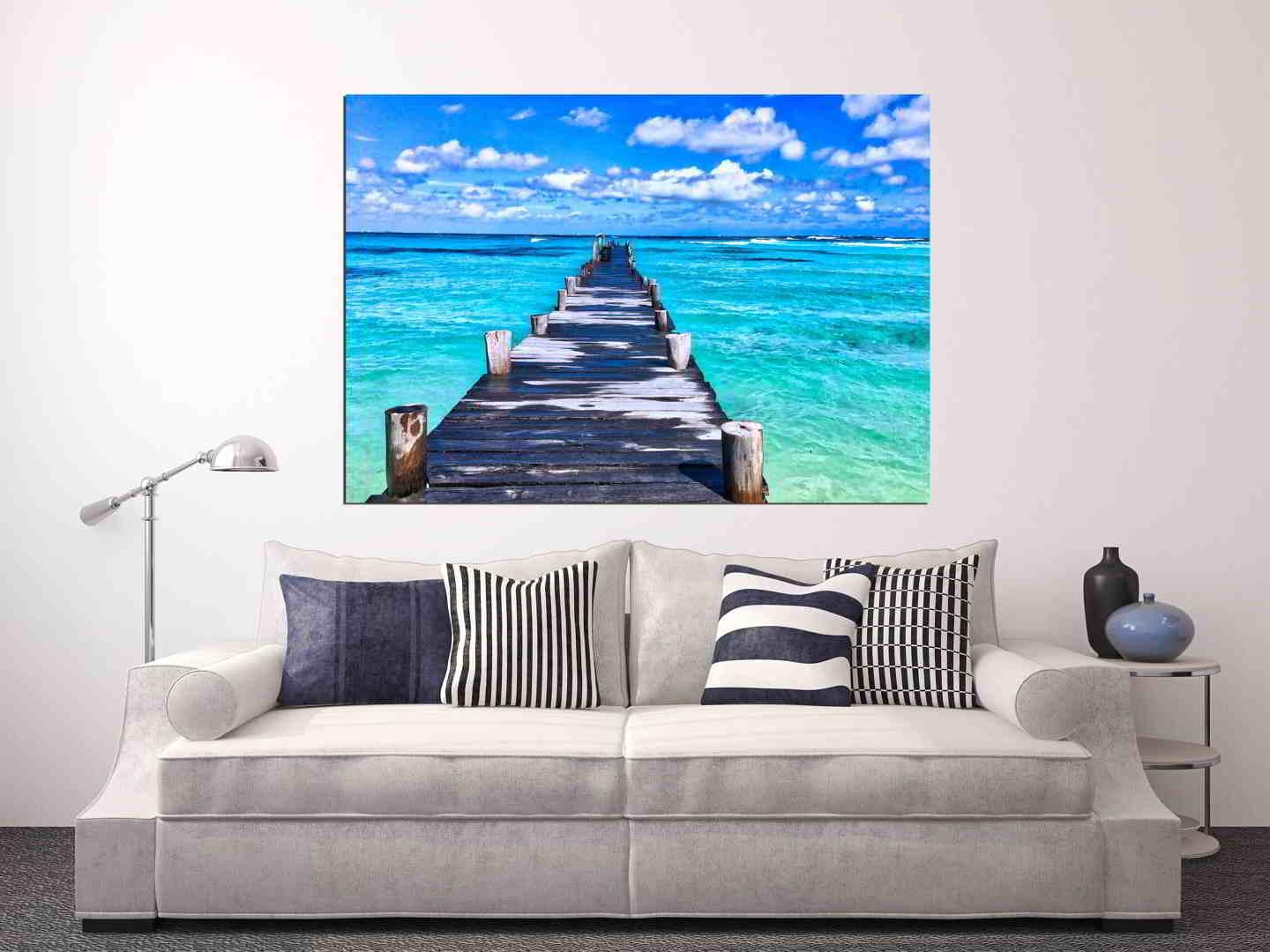 Πίνακας σε καμβά Σκάλα στο Γαλάζιο