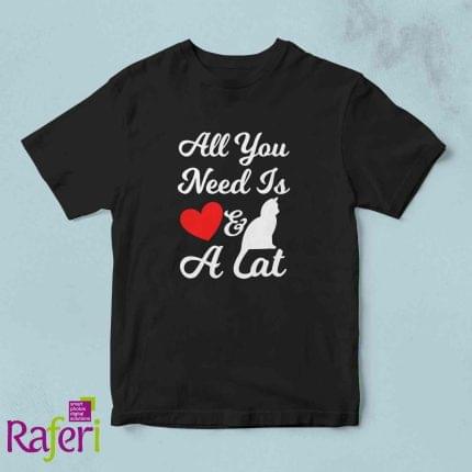 T-shirt μαύρο all you need