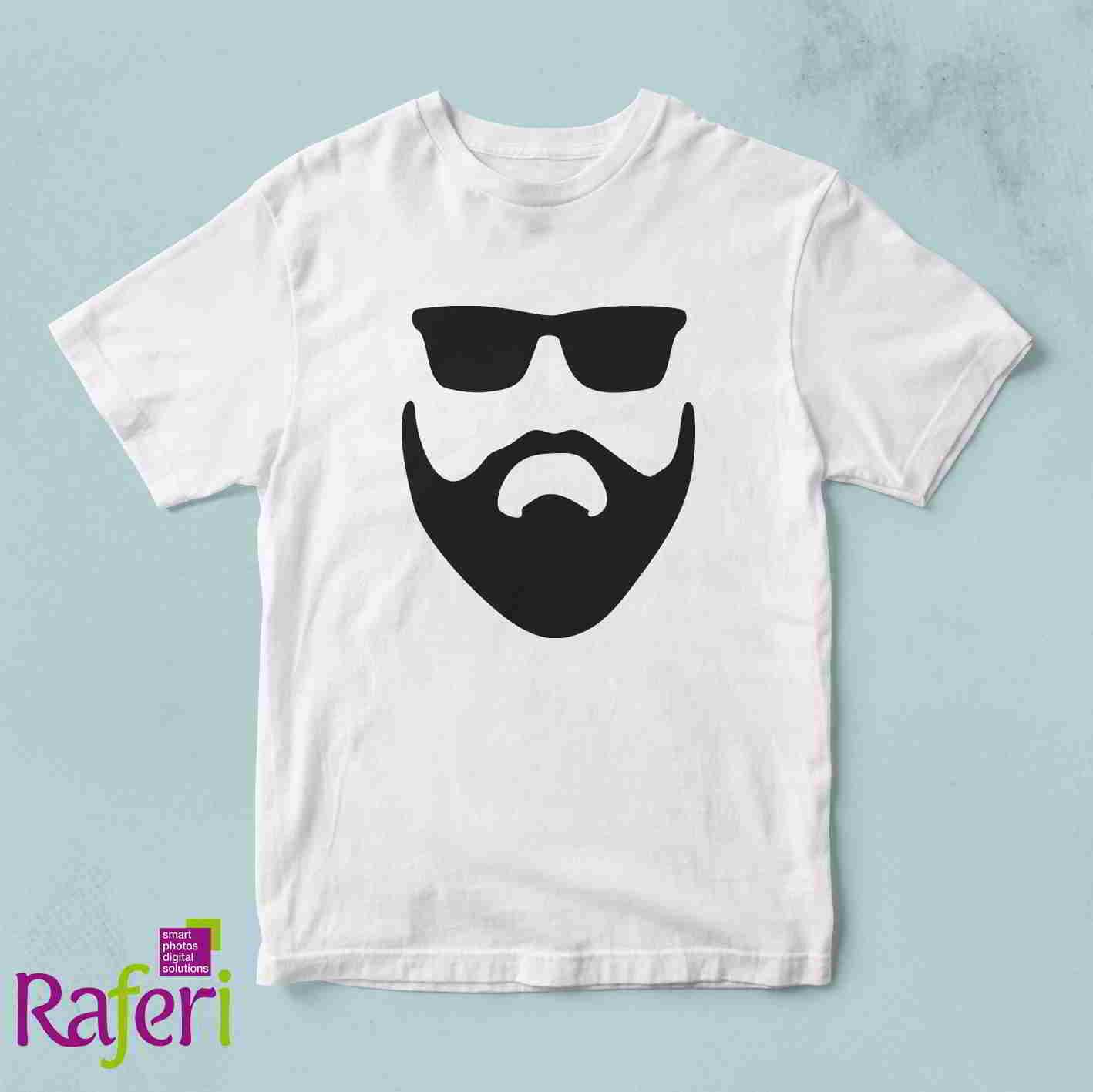 T-shirt Άνδρας με μούσι