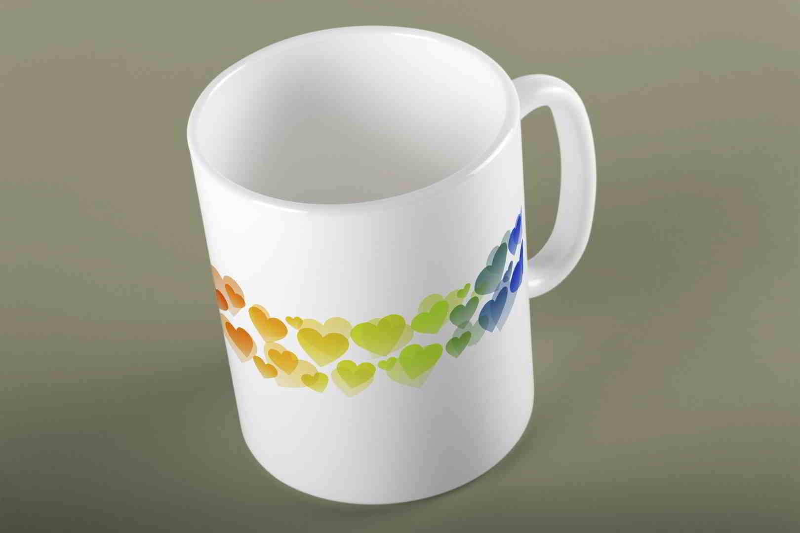 koupa_leykh_me_ektyposi_polyxromes_kardies Κούπα με παράσταση Πολύχρωμες Καρδιές