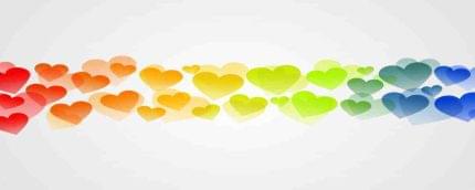 Κούπα με παράσταση Πολύχρωμες Καρδιές