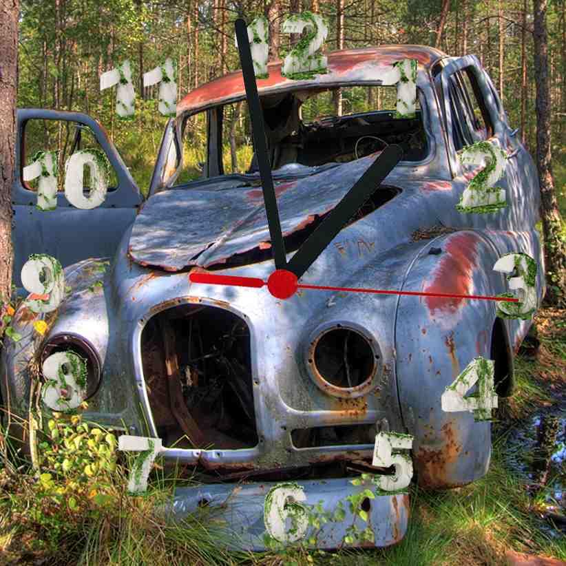 tetragono_roloi_me_ektyposi_antika Τετράγωνο ρολόι τοίχου Αντίκα