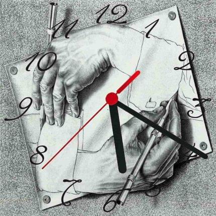 Τετράγωνο ρολόι τοίχου Χέρια