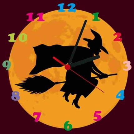 Τετράγωνο ρολόι τοίχου Μάγισσα