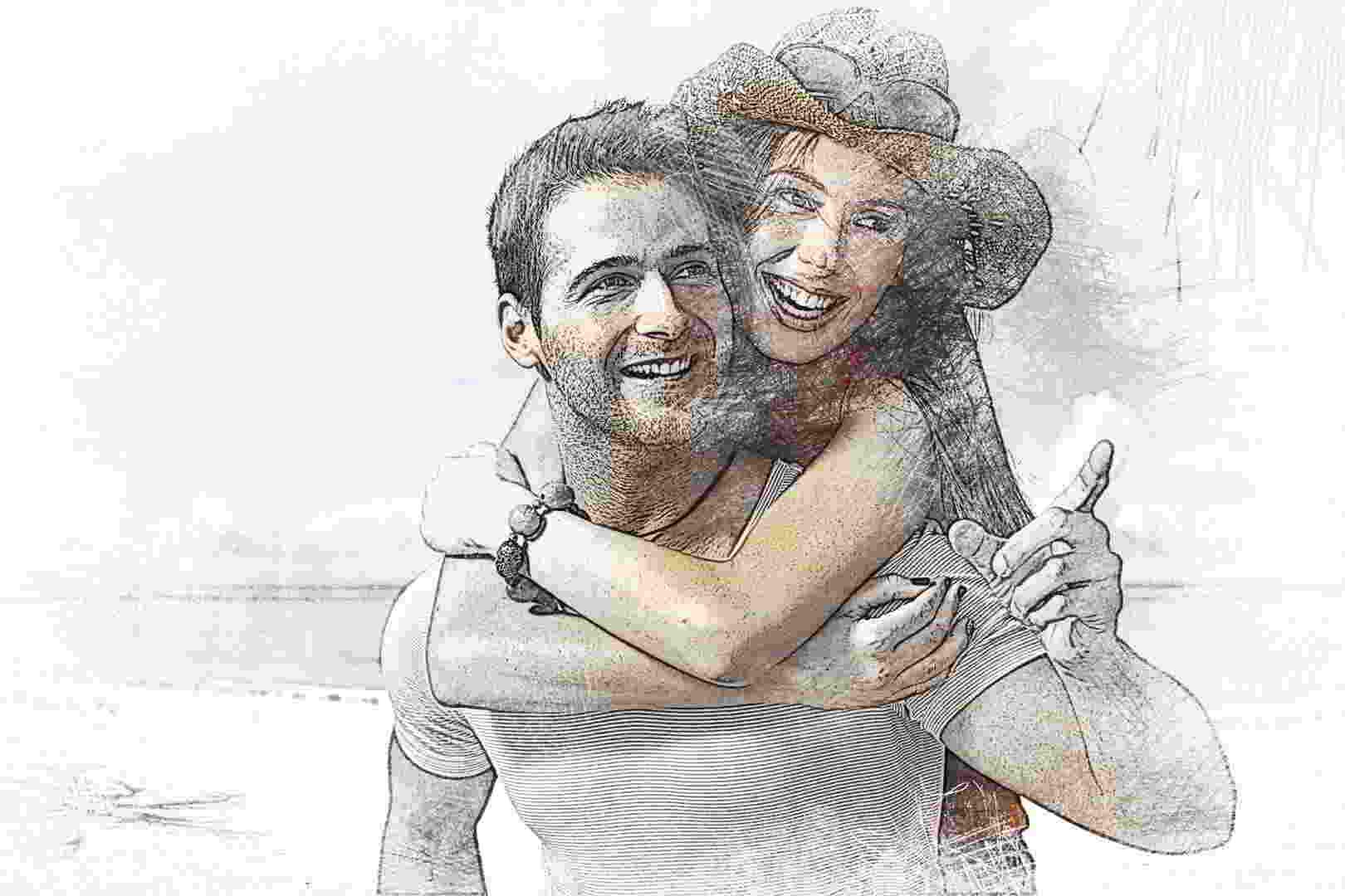 Εκτύπωση φωτογραφίας σε καμβά με τελάρο Στυλ Σκίτσο