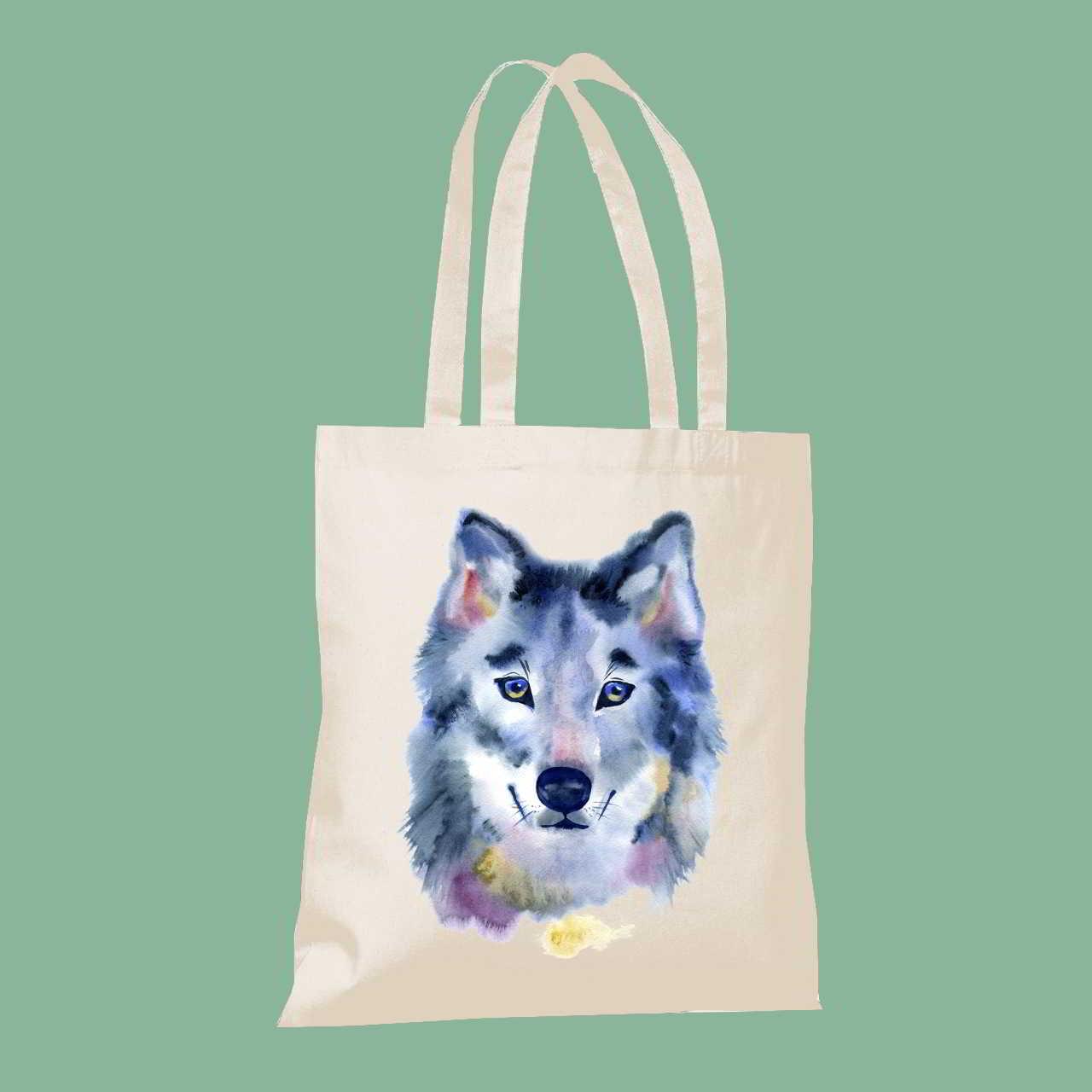 yfasmatini_tsanta_me_ektyposi_lykos Λύκος